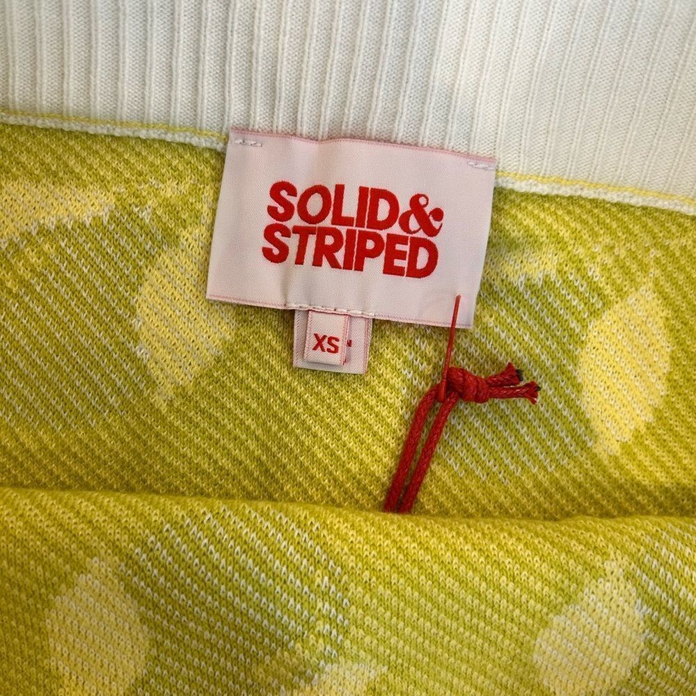 SOLID & STRIPED lemon patterned Yellow and Cream … - image 4